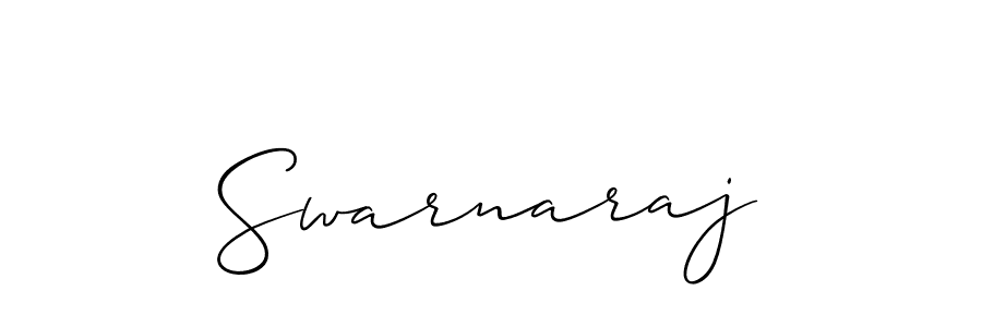 How to make Swarnaraj name signature. Use Allison_Script style for creating short signs online. This is the latest handwritten sign. Swarnaraj signature style 2 images and pictures png