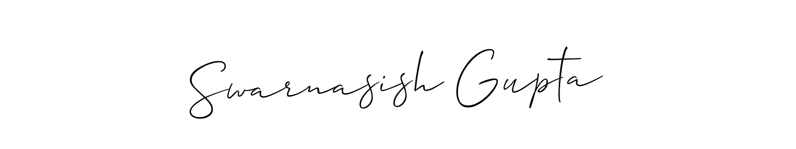 How to Draw Swarnasish Gupta signature style? Allison_Script is a latest design signature styles for name Swarnasish Gupta. Swarnasish Gupta signature style 2 images and pictures png