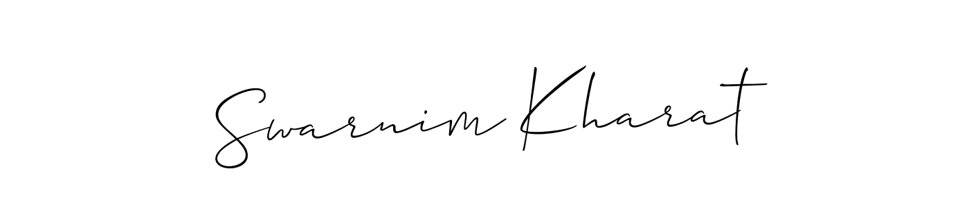 Swarnim Kharat stylish signature style. Best Handwritten Sign (Allison_Script) for my name. Handwritten Signature Collection Ideas for my name Swarnim Kharat. Swarnim Kharat signature style 2 images and pictures png