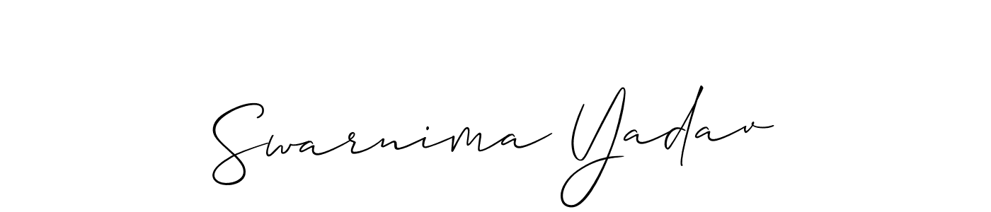 Make a short Swarnima Yadav signature style. Manage your documents anywhere anytime using Allison_Script. Create and add eSignatures, submit forms, share and send files easily. Swarnima Yadav signature style 2 images and pictures png