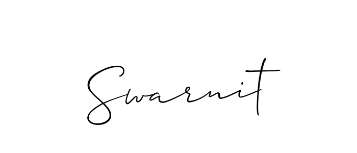 Make a beautiful signature design for name Swarnit. With this signature (Allison_Script) style, you can create a handwritten signature for free. Swarnit signature style 2 images and pictures png