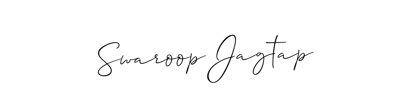 It looks lik you need a new signature style for name Swaroop Jagtap. Design unique handwritten (Allison_Script) signature with our free signature maker in just a few clicks. Swaroop Jagtap signature style 2 images and pictures png
