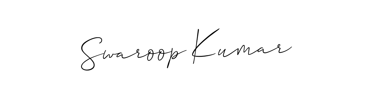 How to make Swaroop Kumar signature? Allison_Script is a professional autograph style. Create handwritten signature for Swaroop Kumar name. Swaroop Kumar signature style 2 images and pictures png