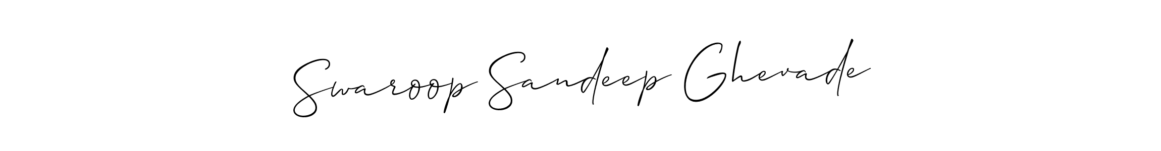 It looks lik you need a new signature style for name Swaroop Sandeep Ghevade. Design unique handwritten (Allison_Script) signature with our free signature maker in just a few clicks. Swaroop Sandeep Ghevade signature style 2 images and pictures png