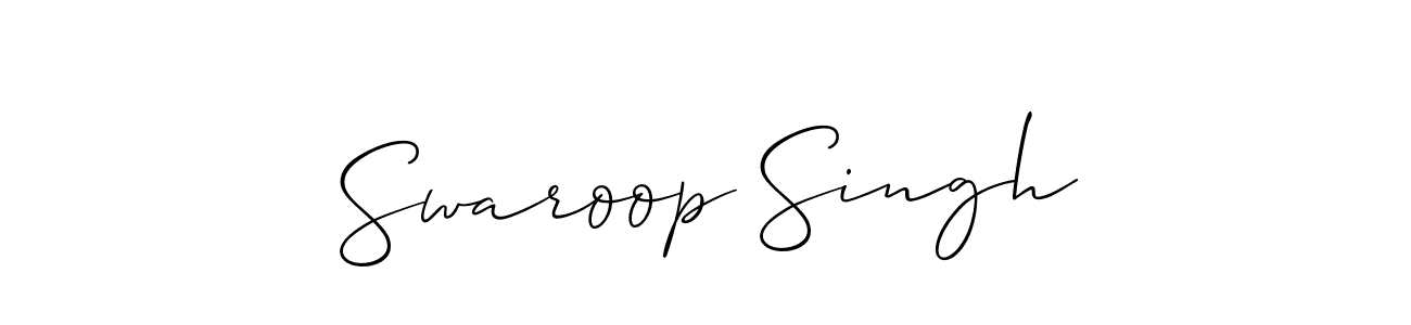 How to make Swaroop Singh signature? Allison_Script is a professional autograph style. Create handwritten signature for Swaroop Singh name. Swaroop Singh signature style 2 images and pictures png