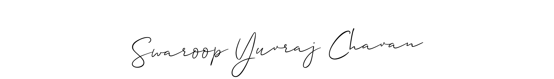 Design your own signature with our free online signature maker. With this signature software, you can create a handwritten (Allison_Script) signature for name Swaroop Yuvraj Chavan. Swaroop Yuvraj Chavan signature style 2 images and pictures png