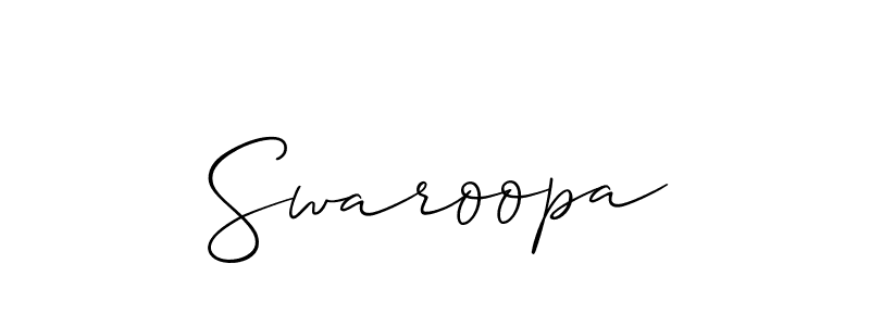 How to make Swaroopa name signature. Use Allison_Script style for creating short signs online. This is the latest handwritten sign. Swaroopa signature style 2 images and pictures png