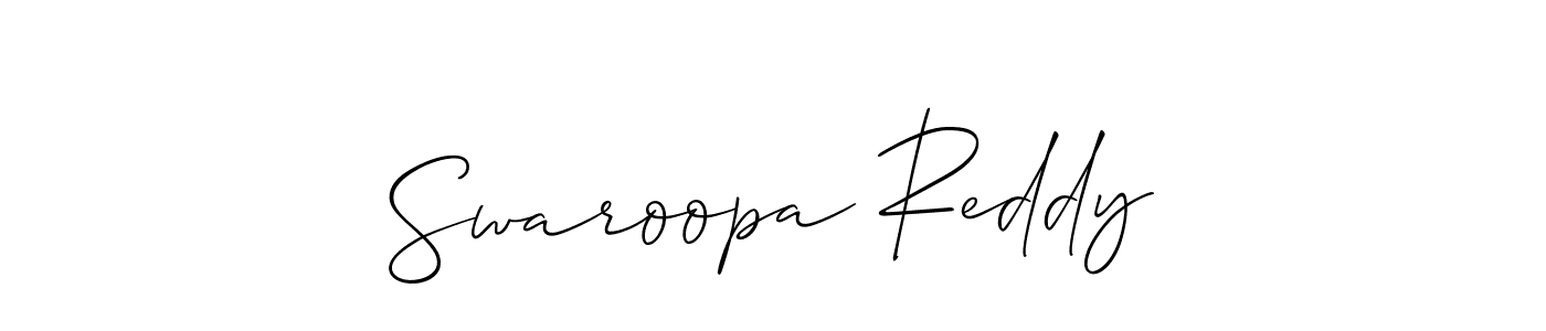 Create a beautiful signature design for name Swaroopa Reddy. With this signature (Allison_Script) fonts, you can make a handwritten signature for free. Swaroopa Reddy signature style 2 images and pictures png