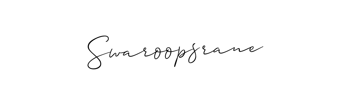 How to make Swaroopsrane name signature. Use Allison_Script style for creating short signs online. This is the latest handwritten sign. Swaroopsrane signature style 2 images and pictures png