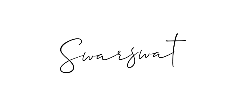 Design your own signature with our free online signature maker. With this signature software, you can create a handwritten (Allison_Script) signature for name Swarswat. Swarswat signature style 2 images and pictures png