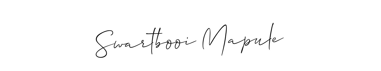 The best way (Allison_Script) to make a short signature is to pick only two or three words in your name. The name Swartbooi Mapule include a total of six letters. For converting this name. Swartbooi Mapule signature style 2 images and pictures png