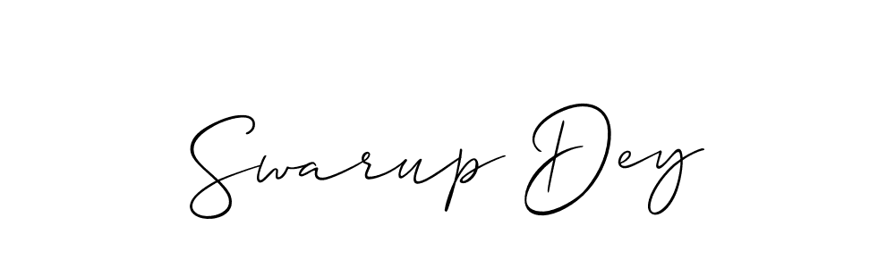 Create a beautiful signature design for name Swarup Dey. With this signature (Allison_Script) fonts, you can make a handwritten signature for free. Swarup Dey signature style 2 images and pictures png