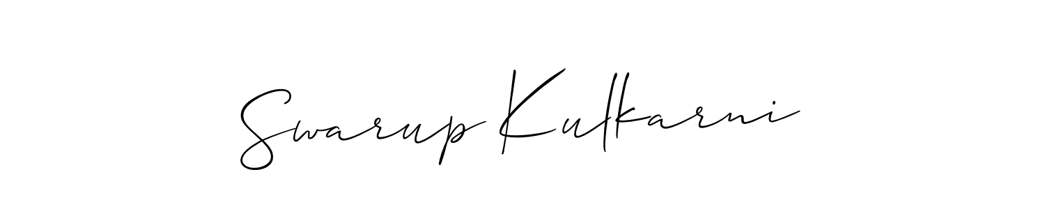 Design your own signature with our free online signature maker. With this signature software, you can create a handwritten (Allison_Script) signature for name Swarup Kulkarni. Swarup Kulkarni signature style 2 images and pictures png