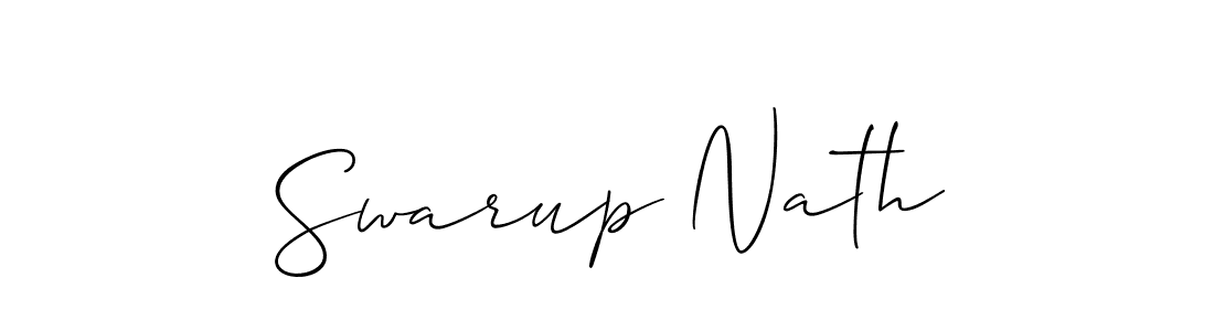 Allison_Script is a professional signature style that is perfect for those who want to add a touch of class to their signature. It is also a great choice for those who want to make their signature more unique. Get Swarup Nath name to fancy signature for free. Swarup Nath signature style 2 images and pictures png