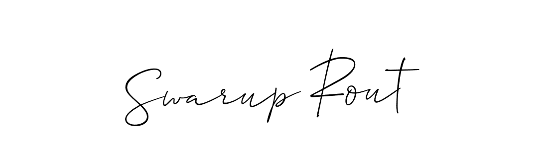 How to make Swarup Rout name signature. Use Allison_Script style for creating short signs online. This is the latest handwritten sign. Swarup Rout signature style 2 images and pictures png