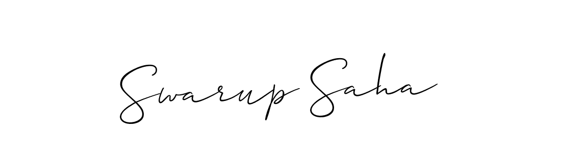 It looks lik you need a new signature style for name Swarup Saha. Design unique handwritten (Allison_Script) signature with our free signature maker in just a few clicks. Swarup Saha signature style 2 images and pictures png