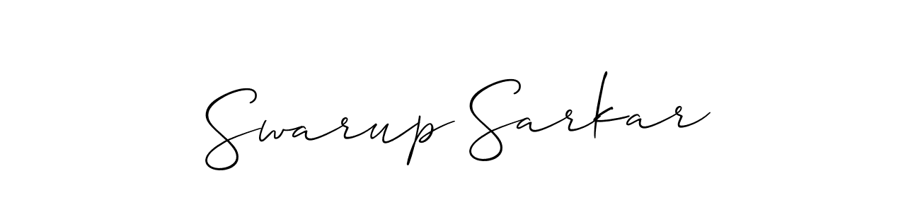 The best way (Allison_Script) to make a short signature is to pick only two or three words in your name. The name Swarup Sarkar include a total of six letters. For converting this name. Swarup Sarkar signature style 2 images and pictures png