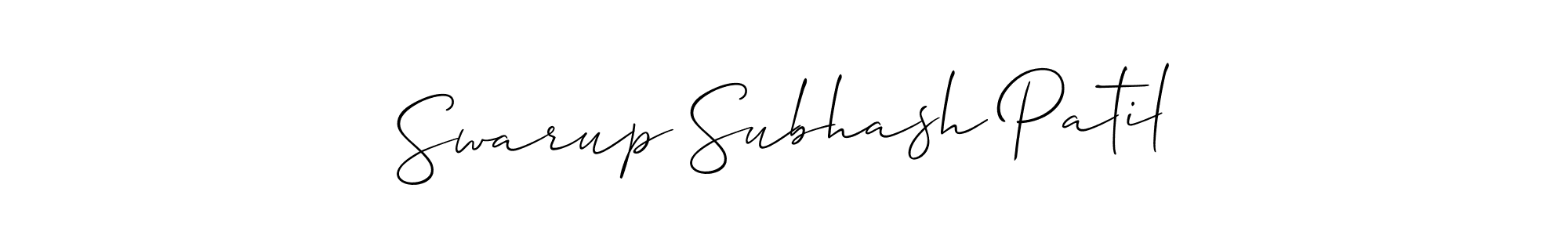 Create a beautiful signature design for name Swarup Subhash Patil. With this signature (Allison_Script) fonts, you can make a handwritten signature for free. Swarup Subhash Patil signature style 2 images and pictures png