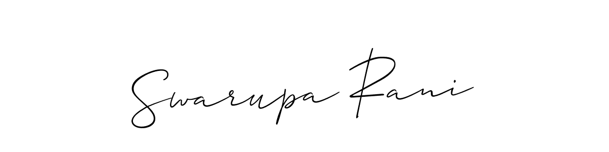 Allison_Script is a professional signature style that is perfect for those who want to add a touch of class to their signature. It is also a great choice for those who want to make their signature more unique. Get Swarupa Rani name to fancy signature for free. Swarupa Rani signature style 2 images and pictures png