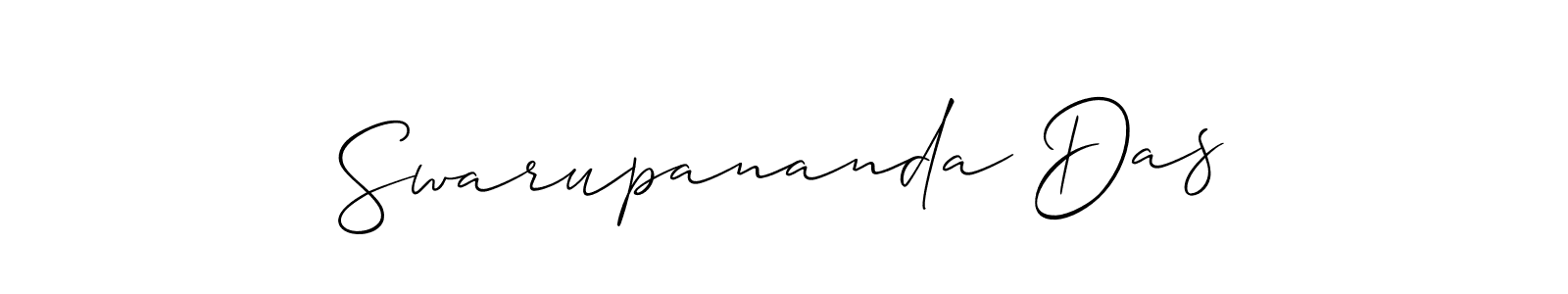 Create a beautiful signature design for name Swarupananda Das. With this signature (Allison_Script) fonts, you can make a handwritten signature for free. Swarupananda Das signature style 2 images and pictures png