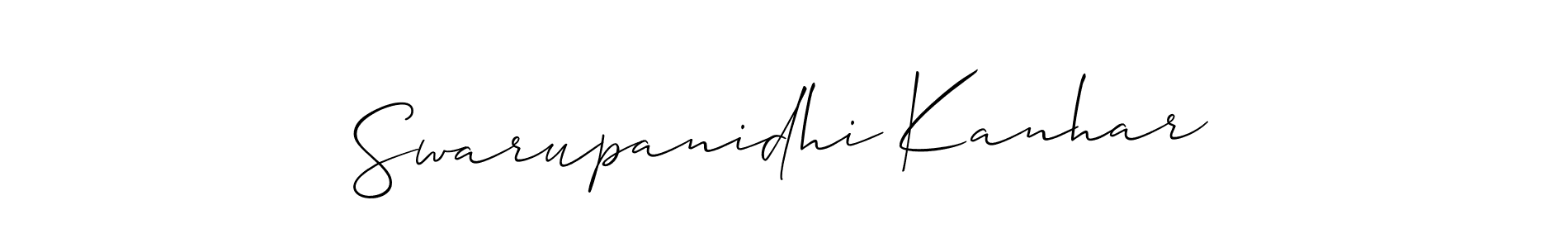 Also we have Swarupanidhi Kanhar name is the best signature style. Create professional handwritten signature collection using Allison_Script autograph style. Swarupanidhi Kanhar signature style 2 images and pictures png