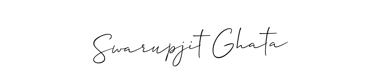 Design your own signature with our free online signature maker. With this signature software, you can create a handwritten (Allison_Script) signature for name Swarupjit Ghata. Swarupjit Ghata signature style 2 images and pictures png