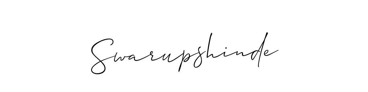 How to make Swarupshinde signature? Allison_Script is a professional autograph style. Create handwritten signature for Swarupshinde name. Swarupshinde signature style 2 images and pictures png