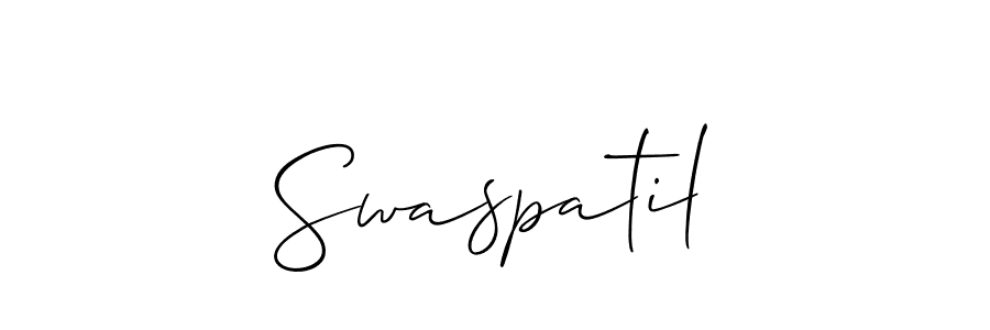 Use a signature maker to create a handwritten signature online. With this signature software, you can design (Allison_Script) your own signature for name Swaspatil. Swaspatil signature style 2 images and pictures png