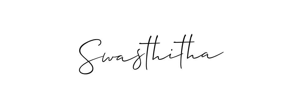 Also You can easily find your signature by using the search form. We will create Swasthitha name handwritten signature images for you free of cost using Allison_Script sign style. Swasthitha signature style 2 images and pictures png