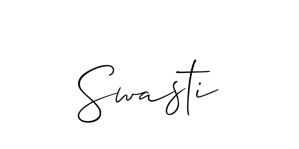 It looks lik you need a new signature style for name Swasti. Design unique handwritten (Allison_Script) signature with our free signature maker in just a few clicks. Swasti signature style 2 images and pictures png