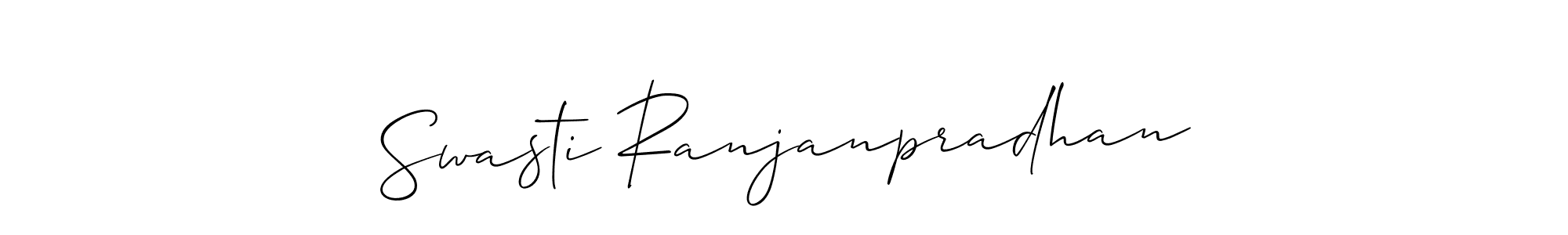 Make a short Swasti Ranjanpradhan signature style. Manage your documents anywhere anytime using Allison_Script. Create and add eSignatures, submit forms, share and send files easily. Swasti Ranjanpradhan signature style 2 images and pictures png