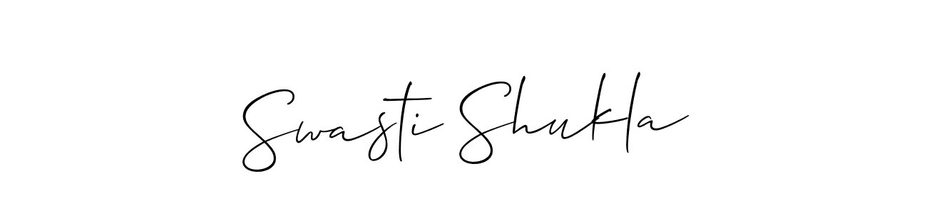 Design your own signature with our free online signature maker. With this signature software, you can create a handwritten (Allison_Script) signature for name Swasti Shukla. Swasti Shukla signature style 2 images and pictures png
