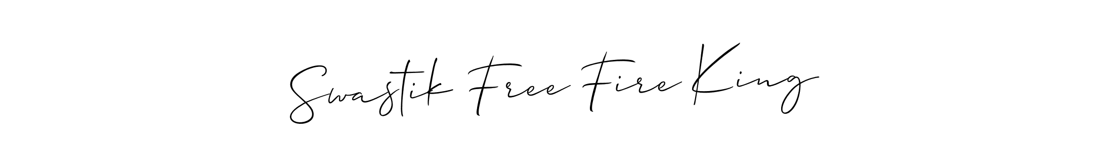 How to make Swastik Free Fire King signature? Allison_Script is a professional autograph style. Create handwritten signature for Swastik Free Fire King name. Swastik Free Fire King signature style 2 images and pictures png