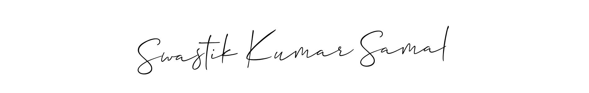 Design your own signature with our free online signature maker. With this signature software, you can create a handwritten (Allison_Script) signature for name Swastik Kumar Samal. Swastik Kumar Samal signature style 2 images and pictures png
