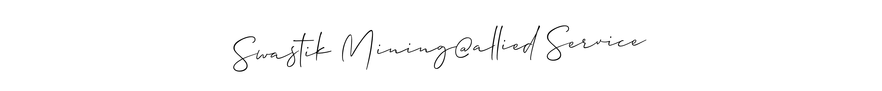 You should practise on your own different ways (Allison_Script) to write your name (Swastik Mining@allied Service) in signature. don't let someone else do it for you. Swastik Mining@allied Service signature style 2 images and pictures png
