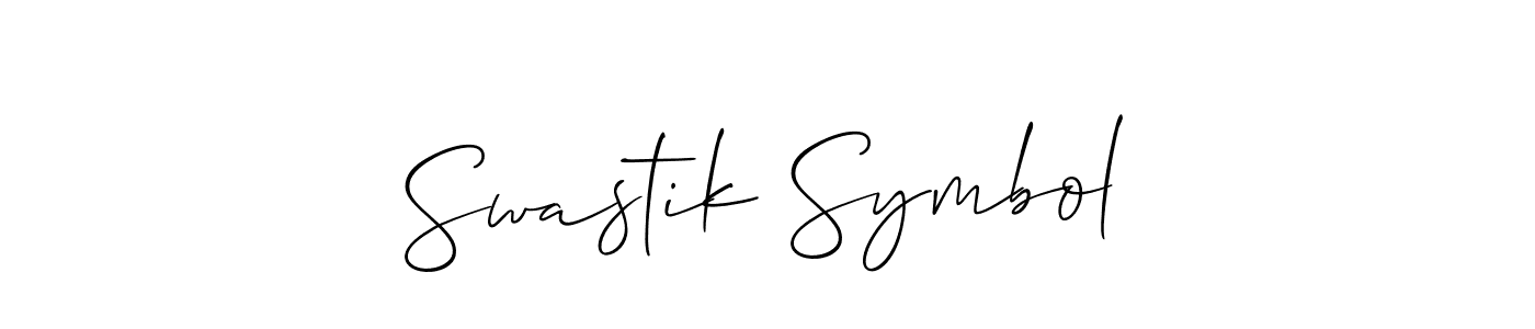 Make a beautiful signature design for name Swastik Symbol. With this signature (Allison_Script) style, you can create a handwritten signature for free. Swastik Symbol signature style 2 images and pictures png