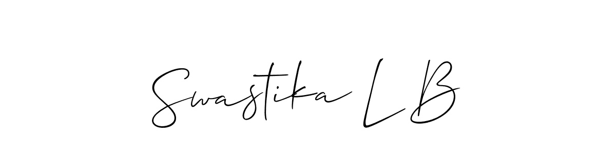 Check out images of Autograph of Swastika L B name. Actor Swastika L B Signature Style. Allison_Script is a professional sign style online. Swastika L B signature style 2 images and pictures png