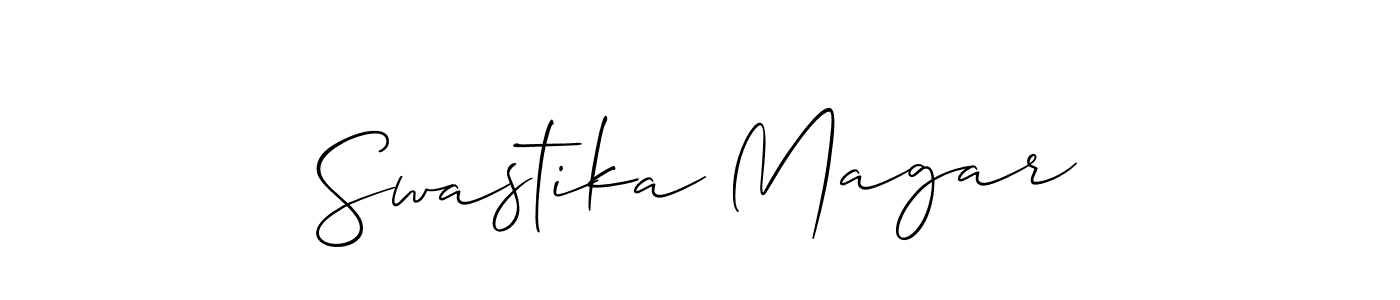 This is the best signature style for the Swastika Magar name. Also you like these signature font (Allison_Script). Mix name signature. Swastika Magar signature style 2 images and pictures png