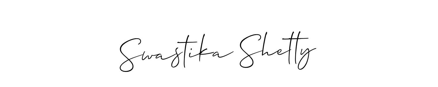 How to make Swastika Shetty name signature. Use Allison_Script style for creating short signs online. This is the latest handwritten sign. Swastika Shetty signature style 2 images and pictures png