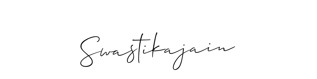 How to Draw Swastikajain signature style? Allison_Script is a latest design signature styles for name Swastikajain. Swastikajain signature style 2 images and pictures png