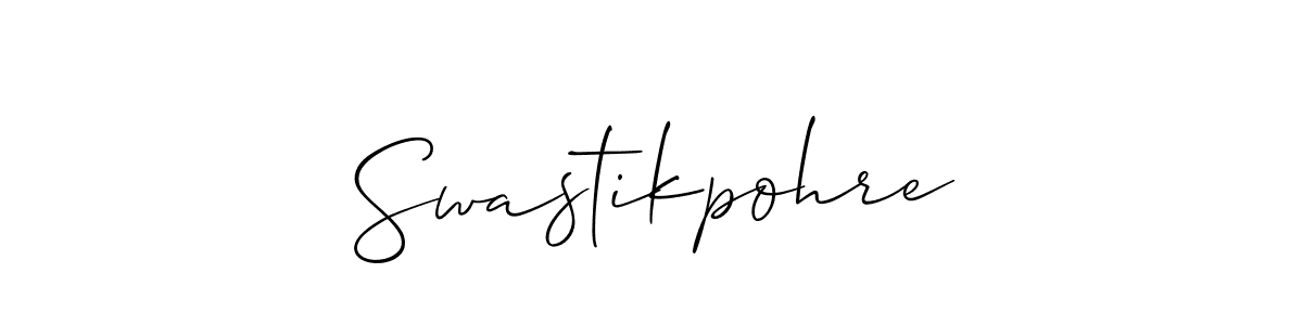 Make a beautiful signature design for name Swastikpohre. With this signature (Allison_Script) style, you can create a handwritten signature for free. Swastikpohre signature style 2 images and pictures png