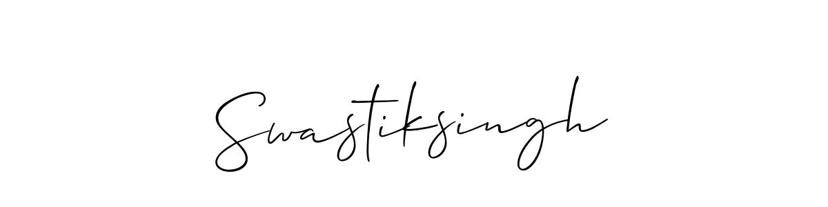 Make a short Swastiksingh signature style. Manage your documents anywhere anytime using Allison_Script. Create and add eSignatures, submit forms, share and send files easily. Swastiksingh signature style 2 images and pictures png