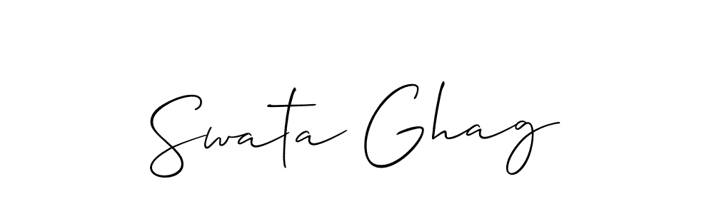 Also we have Swata Ghag name is the best signature style. Create professional handwritten signature collection using Allison_Script autograph style. Swata Ghag signature style 2 images and pictures png