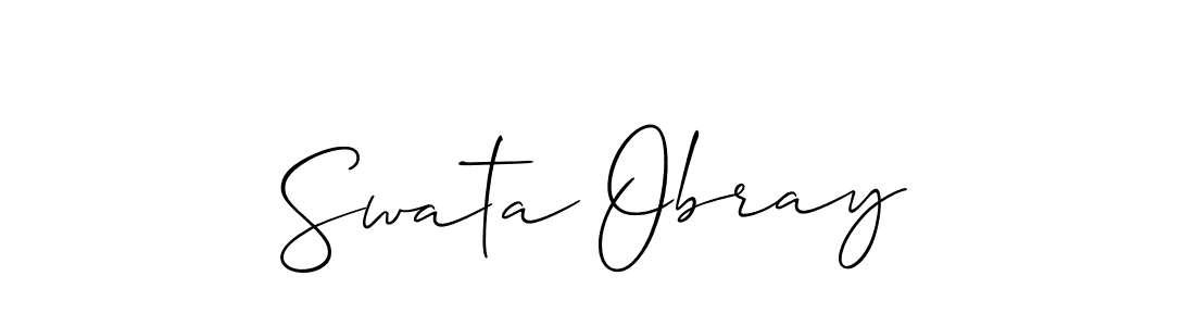 How to Draw Swata Obray signature style? Allison_Script is a latest design signature styles for name Swata Obray. Swata Obray signature style 2 images and pictures png