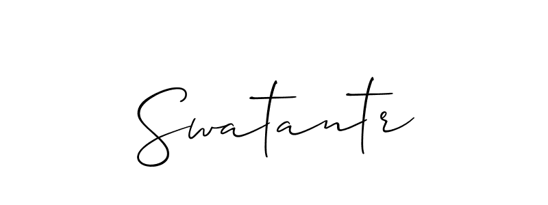 Allison_Script is a professional signature style that is perfect for those who want to add a touch of class to their signature. It is also a great choice for those who want to make their signature more unique. Get Swatantr name to fancy signature for free. Swatantr signature style 2 images and pictures png