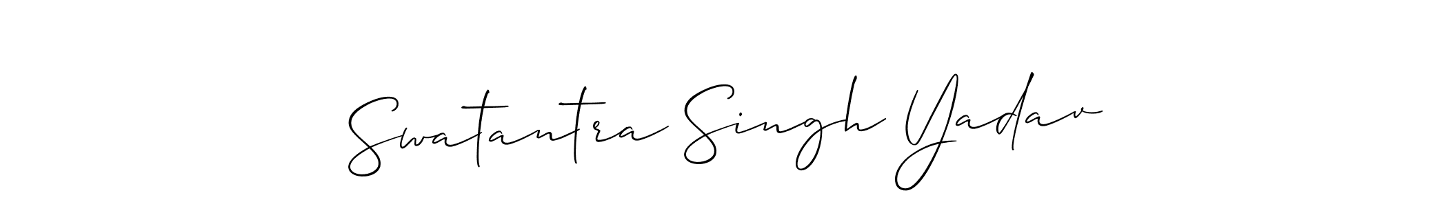 Swatantra Singh Yadav stylish signature style. Best Handwritten Sign (Allison_Script) for my name. Handwritten Signature Collection Ideas for my name Swatantra Singh Yadav. Swatantra Singh Yadav signature style 2 images and pictures png