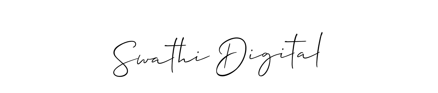 Also we have Swathi Digital name is the best signature style. Create professional handwritten signature collection using Allison_Script autograph style. Swathi Digital signature style 2 images and pictures png