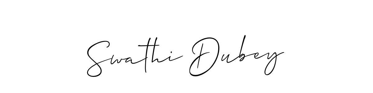 Use a signature maker to create a handwritten signature online. With this signature software, you can design (Allison_Script) your own signature for name Swathi Dubey. Swathi Dubey signature style 2 images and pictures png