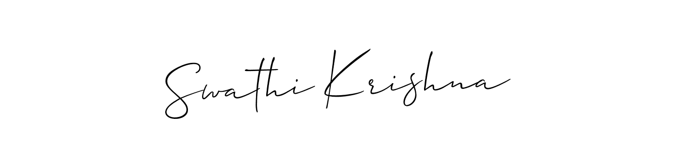 Best and Professional Signature Style for Swathi Krishna. Allison_Script Best Signature Style Collection. Swathi Krishna signature style 2 images and pictures png