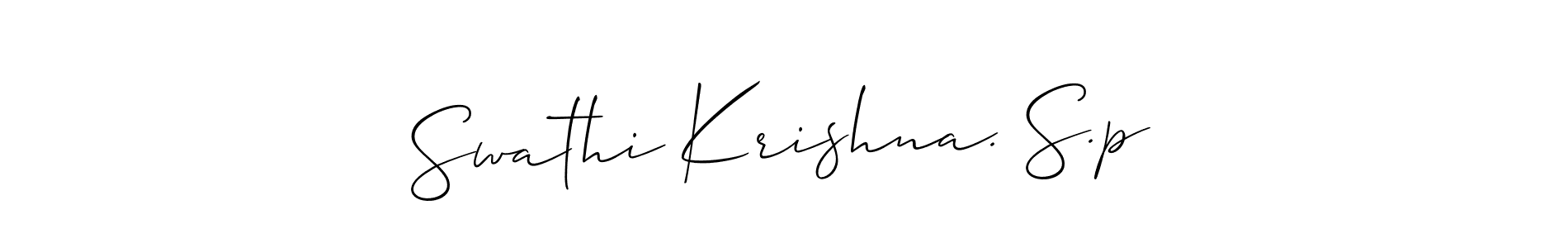 Make a beautiful signature design for name Swathi Krishna. S.p. Use this online signature maker to create a handwritten signature for free. Swathi Krishna. S.p signature style 2 images and pictures png